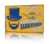 Letreros Metalicos Póster Salón De Barbería De Caballeros Cartel De Chapa Divertidos Letrero De Estaño para Pub Baño Bar 20X30Cm