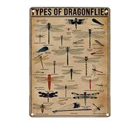 Letreros metálicos sobre libélulas, guía de divulgación científica, decoración de pared para salas de estar, clubes y granjas, 30 x 40 cm