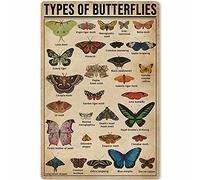 Letreros metálicos sobre mariposas, guía de divulgación científica, decoración de pared para salas, clubes y granjas, 30 x 40 cm