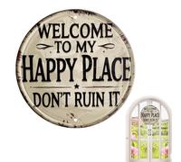 Letreros Metálicos Vintage | Póster para Pared 20 x 20 Centímetros,Letreros Decorativos de Hogar - Para Puerta Principal Salón Jardín Patio Interior Y