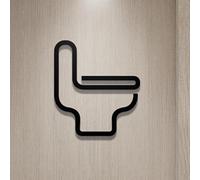 Letreros para baños, letrero moderno para baño para hombres y mujeres, adhesivo acrílico de género, adhesivos para inodoro, despegables y adhesivos(Toilet)