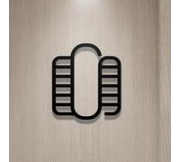 Letreros para baños, letrero moderno para baño para hombres y mujeres, adhesivo acrílico de género, adhesivos para inodoro, despegables y adhesivos(Squat toilet)