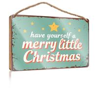 Letreros para cocina con texto en inglés "Have Yourself A Merry Little Christmas" para adolescentes, decoración de porche delantero