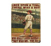 Letreros Pared Colgante Béisbol Érase Una Vez Alguien Que Amaba Mucho El Béisbol. Ese Era Yo. Nostálgico Placas De Pared Divertidos Placa De Pared Póster para Jardín Bar Aula 30X20Cm