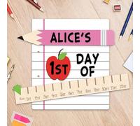 Letreros personalizados para el primer y último día de clases, letreros reutilizables, adecuados para la decoración y los regalos de inicio y fin de clases en guarderías y escuelas primarias