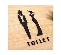 Letreros unisex para baños, 3D hombres mujeres señalización creativa número acrílico signo dirección placas baño personalidad