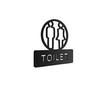 Letreros unisex para baños, Letrero Acrílico De Alta Gama for Puerta, Señalización Adhesiva, Wc, Baño, Hombres, Mujeres, Placa, Letreros Personalizados, Ivory-15x15cm