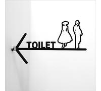 Letreros unisex para baños, Letreros de baño acrílicos modernos, juego de letreros accesibles negros for pared/puerta,