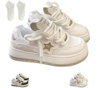 LETROBBV Star Shoes Walking Sneakers for Women,Aesthetic Cute Comfort Insole Chunky Shoes,Casual Breathable Sports Platform Shoes