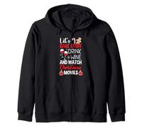 Let's Bake Stuff Drink Wine Ver películas de Navidad Sudadera con Capucha