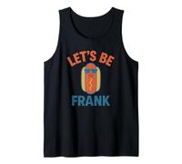 Let's Be Frank Funny Hot Dog Pun Cookout Camiseta sin Mangas