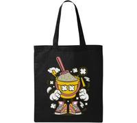 Let's Build A Sand Castle Bucket Graphic - Bolsa de algodón ecológico natural, color negro, Black, Talla única