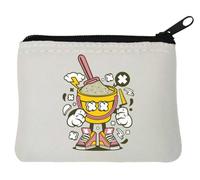 Let's Build A Sand Castle Bucket - Monedero de neopreno gráfico (10 x 11 cm), color blanco, White, Talla única