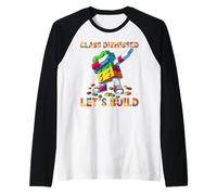 Let's Build Funny Blocks Bricks Toy Lovers Master Builder Camiseta Manga Raglan