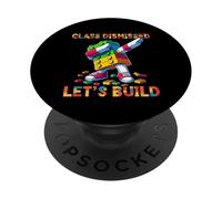 Let's Build Funny Blocks Bricks Toy Lovers Master Builder PopSockets PopGrip Adhesivo