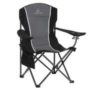 LET'S CAMP Silla plegable de camping, silla de pesca, silla de camping, silla de camping con soporte para bebidas, bolsas de almacenamiento, bolsa de transporte de marco de acero de hasta 160 kg para