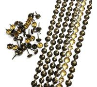 Let's Decorate 10 metros de diámetro 9,5 mm de diámetro - Tiras de uñas decorativas chapadas en envejecimiento/adornos de cabeza de clavo, tachuelas para tapicería de sofá, tachuelas sueltas a juego