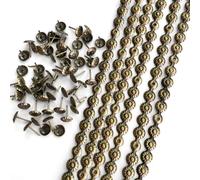Let's Decorate 10 metros de diámetro de 11 mm de latón flor decorativa para uñas, tapicería de sofá, tachuelas sueltas a juego (G:11 mm de flor de latón)