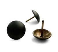 Let's Decorate 100 tachuelas de tapicería de color negro mate de 0.75 pulgadas, tachuelas decorativas para sofá, muebles, tachuelas de metal para el pulgar, uñas decorativas para el hogar (19 mm/0.75