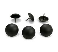 Let's Decorate 100 tachuelas de tapicería de color negro mate de 19 mm de diámetro, tachuelas decorativas para sofá, muebles de metal, clavos decorativos para el hogar (19 mm x 17 mm, negro mate)