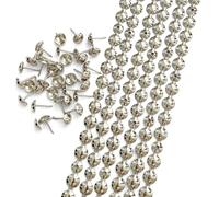 Let's Decorate 20 metros de tachuelas para tapicería, tiras de uñas decorativas, tachuelas de tapicería para sofá, tachuelas sueltas a juego (níquel de 11 mm/20 m)