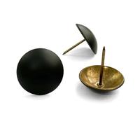 Let's Decorate 30 tachuelas de tapicería de color negro mate de 1.2 pulgadas, tachuelas decorativas para sofá, muebles, tachuelas de metal para el hogar, bricolaje decorativo (30 mm/1.2 pulgadas)