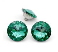 Let's Decorate Botones de cristal de 25 mm para decoración de cabecera de sofá, 20 unidades (verde)