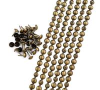 Let's Decorate Tiras de latón para tapicería de 9,5 mm de diámetro, 10 metros de diámetro, tiras de clavos decorativas con tachuelas de tapicería para sofá, cabecero y banco (B: latón de 9,5 mm)