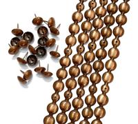 Let's Decorate Tiras de Tachuelas de Tapicería de 5 Metros de Cobre, Tiras de Clavos Decorativos Cintas de Ribetes para Sofá, Tachuelas para Sillas de Jardín de Interior, Tachuelas Sueltas a Juego