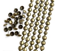 Let's Decorate Tiras decorativas para tapicería, 5 metros, de latón, para sofás, interiores y sillas de jardín, con chinchetas a juego (latón de 16 mm)