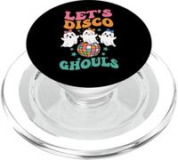 Let's Disco Ghouls, Lindo Halloween Fantasmas 70s Disco Ball PopSockets PopGrip para MagSafe