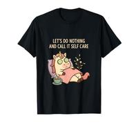 Let's Do Nothing Selfcare Unicornio Divertido Relajante Introvertido Camiseta