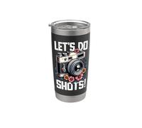 Let's Do Shots Camera Presupuesto Para Fotógrafo Y Boda Vaso térmico de acero inoxidable de doble pared