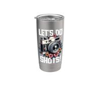 Let's Do Shots Camera Presupuesto Para Fotógrafo Y Boda Vaso térmico de acero inoxidable de doble pared