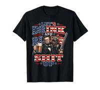 Let's Drink and Blow Shit Up Abraham Lincoln Beer & Raccoon Camiseta