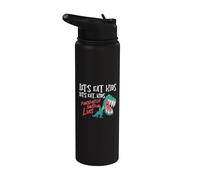 Lets Eat Kids Punctuation Saves Lives Grammar Teacher Gift Stainless Steel Insulated Water Bottle