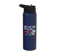 Lets Eat Kids Punctuation Saves Lives Grammar Teacher Gift Stainless Steel Insulated Water Bottle