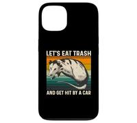 Let's Eat Trash and Get Hit by A Car Retro Vintage Opossum Carcasa para iPhone 13