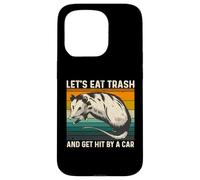 Let's Eat Trash and Get Hit by A Car Retro Vintage Opossum Carcasa para iPhone 15 Pro