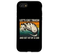 Let's Eat Trash and Get Hit by A Car Retro Vintage Opossum Carcasa para iPhone SE (2020) / 7/8