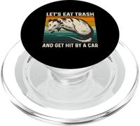 Let's Eat Trash and Get Hit by A Car Retro Vintage Opossum PopSockets PopGrip para MagSafe