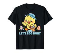 Let's Egg Hunt Kawaii Pascua Chick Cute Primavera Dibujos Animados Niños Camiseta
