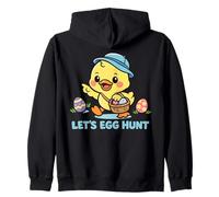 Let's Egg Hunt Kawaii Pascua Chick Cute Primavera Dibujos Animados Niños Sudadera con Capucha