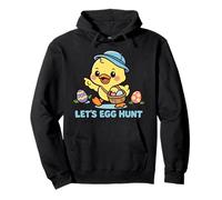 Let's Egg Hunt Kawaii Pascua Chick Cute Primavera Dibujos Animados Niños Sudadera con Capucha