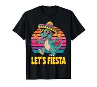 Lets Fiesta Mexican Dino Cinco De Mayo Funny Party Camiseta