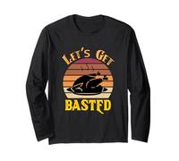 Let's Get Basted Camisa para Mujeres, Hombres y niños, Divertido día del Pavo Manga Larga