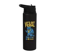 Let's Get Feral! Hiking Cub Scout Racoon Scouting America Stainless Steel Insulated Water Bottle
