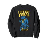 Let's Get Feral! Hiking Cub Scout Racoon Scouting America Sudadera