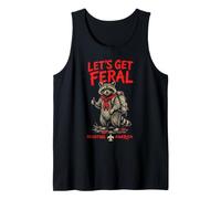 Let's Get Feral! Hiking Scout Racoon Scouting America Camiseta sin Mangas