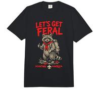 Let's Get Feral! Hiking Scout Racoon Scouting America Comfort Colors Adult Heavyweight T-Shirt